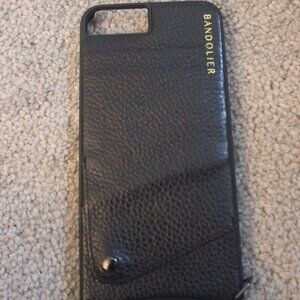 Bandolier Black Leather Phone Case